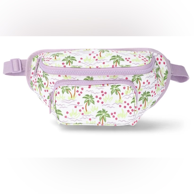 Nwt! No Boundaries Cooler Belt Bag Palm Print Insulated Fanny Pack Crossbody